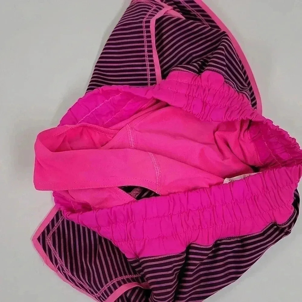 Lululemon Shake & Break ShortHyper Stripe Raspberry Glo Light / Raspberry Glo L - Picture 14 of 15